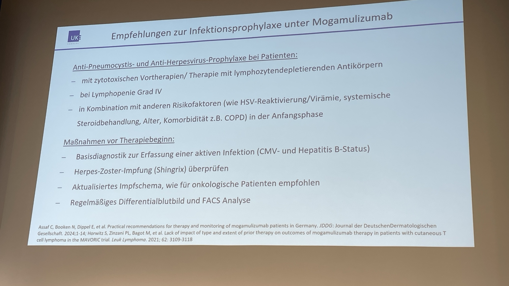 Empfehlungen zur Infektionsprophylaxe